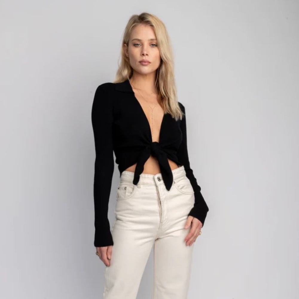 Black Resa - Kylie Ribbed Sweater